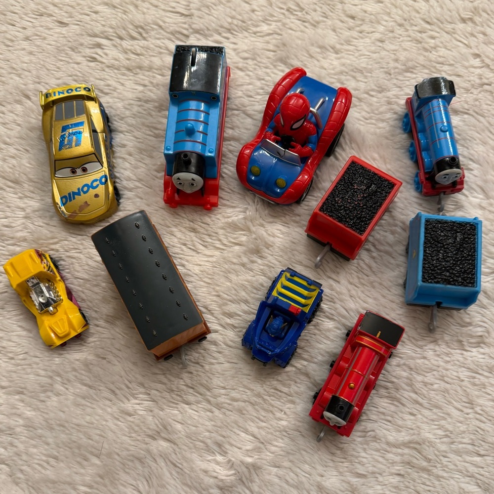 Toy Vehicle Lot – Thomas the Train, Spider-Man, Pixar